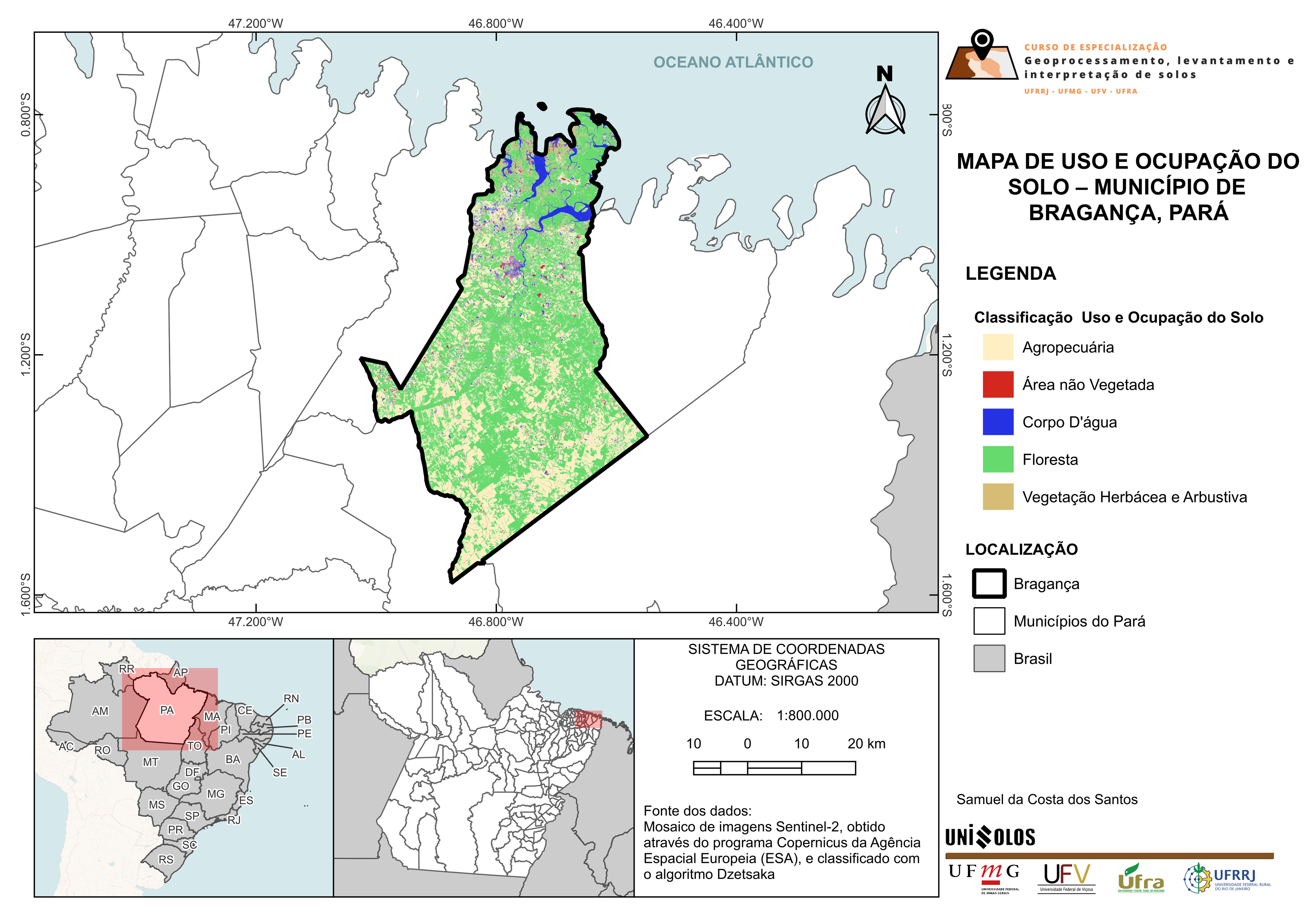 Mapa de Classificação de Uso e Cobertura do Solo